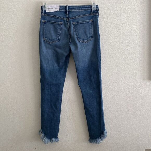 JUST BLACK DENIM Women’s Jeans with Diagonal Frayed Hem Size 28 NWT. Made in USA - Picture 5 of 8